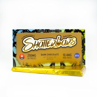 250mg Indica Dark Chocolate Vegan Shatter Bar by Euphoria Extractions GOLDEN TICKET INSIDE