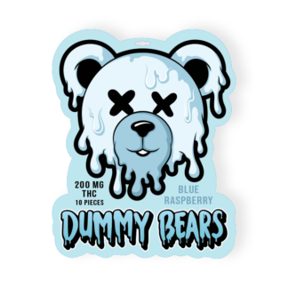 200mg Blue Raspberry THC Dummy Bears 20mg THC X 10