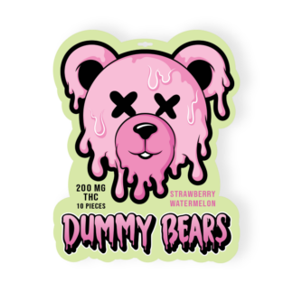 200mg Strawberry Watermelon THC Dummy Bears 20mg THC X 10
